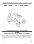MTD Series 610 Operator`s manual