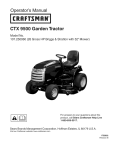 Craftsman CTX 9500 Operator`s manual