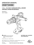 Craftsman 315.115440 Operator`s manual