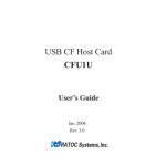 Ratoc Systems USB CF Host Card REX-CFU1 User`s guide