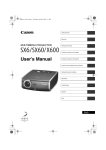 Canon REALiS X600 User`s manual