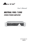 Mistral 1500 User`s manual