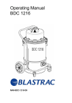 Blastrac BDC 1216 Technical data