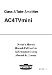 Vox AC4TVMINI Owner`s manual