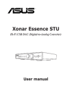 Asus Xonar Essence STU User manual