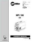 Miller Electric OM-180 800 Owner`s manual