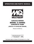 MULTIQUIP C30HDG Specifications