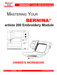 Bernina artista Embroidery Owner`s manual