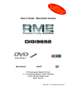 RME Audio Hammerfall DIGI9652 User`s guide