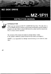 Sharp MZ-1F11 Instruction manual