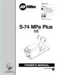 Miller Electric S-74S Owner`s manual