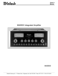 McIntosh MA6900 Owner`s manual