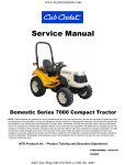 Cub Cadet Domestic Series 7000 Service manual