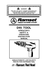 RAMSET D45 Operating instructions