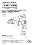 Craftsman 315.281260 Operator`s manual