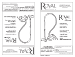 Royal Appliance LEXON S15 Owner`s manual