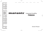Marantz PM6004 Owner`s manual