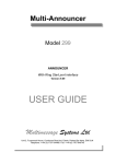 Multimessage Systems Multi 4 User guide