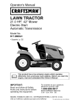Craftsman 917.288341 Operator`s manual