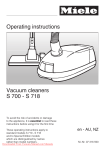 Miele S710 Operating instructions