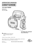 Craftsman 315.101260 Operator`s manual