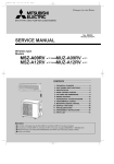 Mitsubishi Electric MSZ-A12RV-E1 Service manual