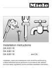 Miele DA 5391 W Operating and Technical data