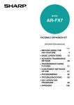 Sharp AR-FX7 Instruction manual