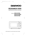 Daewoo KOR-63Y59S01 Operating instructions