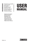 Zanussi ZFG21110 User manual
