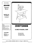 Craftsman 113.198111 Operator`s manual