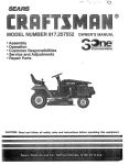 Craftsman 29921 - Front Tine Tiller-CA Model Specifications