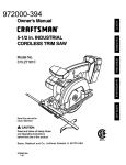 Craftsman 315.271810 Owner`s manual