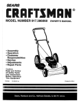 Craftsman 917.386060 Owner`s manual
