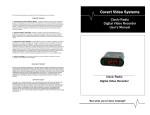 Video Systems Clock/Radio DVR User`s manual