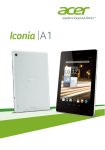 Acer Iconia A1 User guide