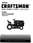 Craftsman 917.250261 Owner`s manual