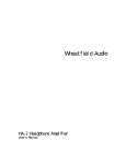 Wheatfield Audio HA-2 User`s manual