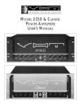 VHT Amplification Classic Owner`s manual