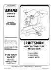 Craftsman 113.235300 Owner`s manual