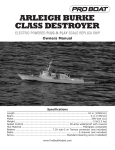ProBoat Arleigh Burke Class Destroyer Specifications