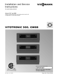 Viessmann VITOTRONIC300 Operating instructions