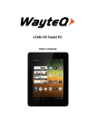 WayteQ xTAB-70i User`s manual