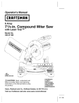 Craftsman 320.21180 Operator`s manual