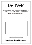 Denver LED-2256DVBTS Instruction manual