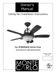 Monte Carlo Fan Company 5CSR60AGD Series Owner`s manual