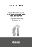 Widex CLEAR C2-9 User manual