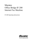 Muratec OFFICEBRIDGE IF-100 AND IF-200 Operating instructions