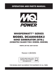 MULTIQUIP DCA800SSK2 Specifications