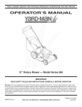 Yard-Man 560 Series Operator`s manual